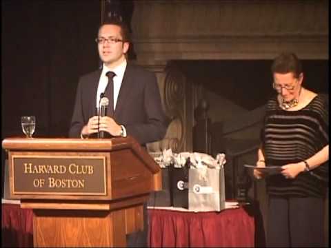 Fabian Bernhard speaking at the Harvard Club of Boston